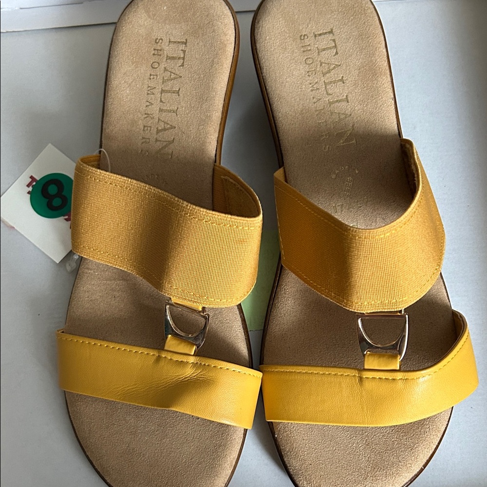 Italian Shoemakers Mustard Yellow Sandals